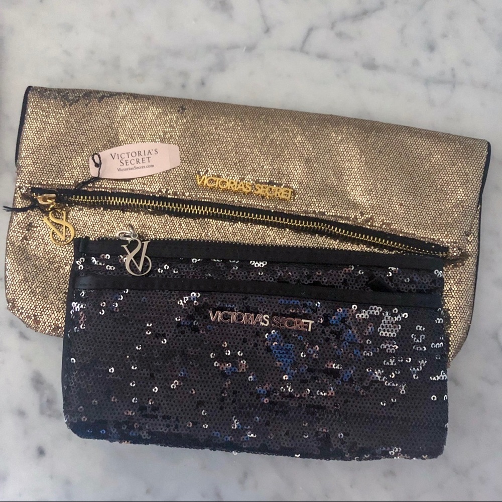 Victoria’s Secret 2 pc Sequined Travel Bag